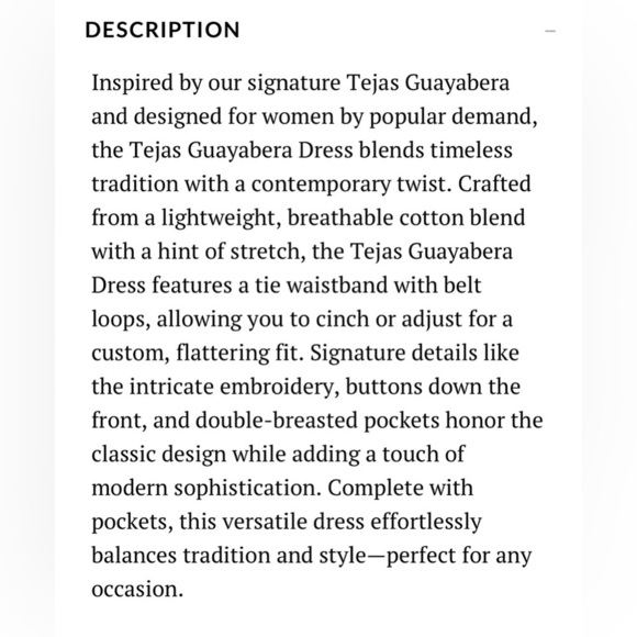 NWT Texas Standard Tejas Guayabera Mini Dress in Burnt Orange - Picture 8 of 9